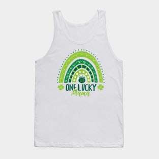 One Lucky Mama St Patricks Day Rainbow Tank Top